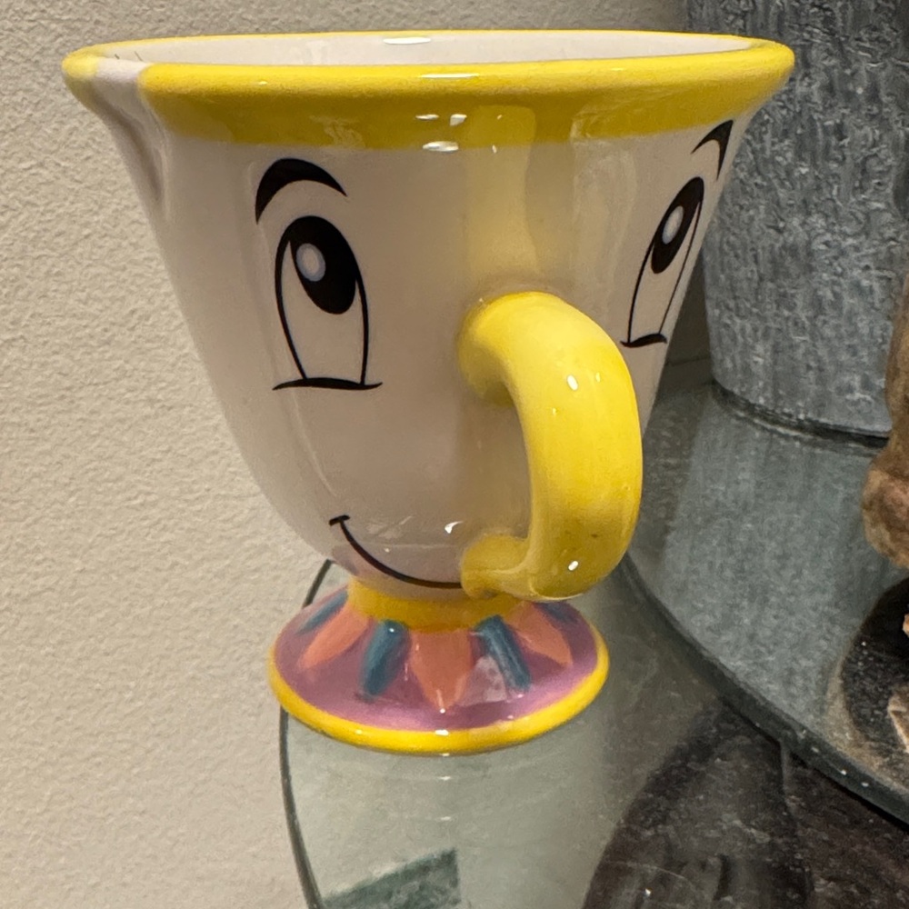 Disney Princess Beauty and the Beast Chip 8 oz Sculpted Ceramic Tea Cup NWT